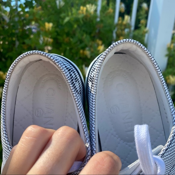 CHANEL Monogram Leather Low Top Sneakers - Picture 5 of 10